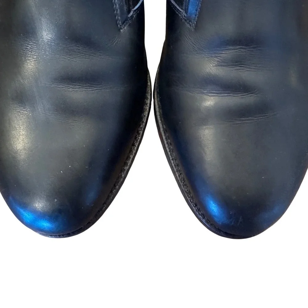 Allen Edmonds Hardwick Mens 8 E Black Leather Single Monk Strap Loafers 36759